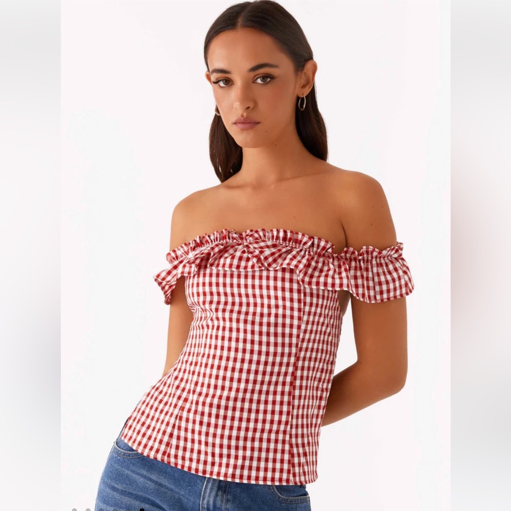 Peppermayo Exclusive - Gwyneth Top - Red Gingham